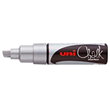 Uni Wet Erase Liquid Chalk Marker 8.0mm Chisel Tip Silver PWE8K